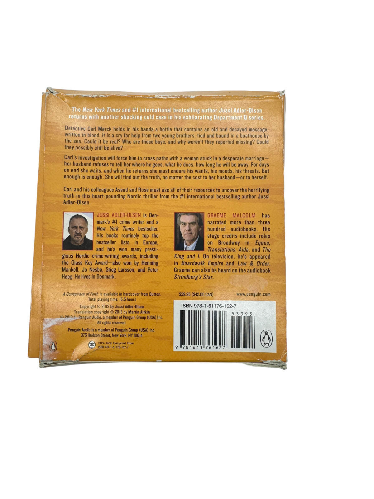 A Conspiracy Of Faith Jussi Adler-Olsen Department Q Unabridged Audio Book On CD