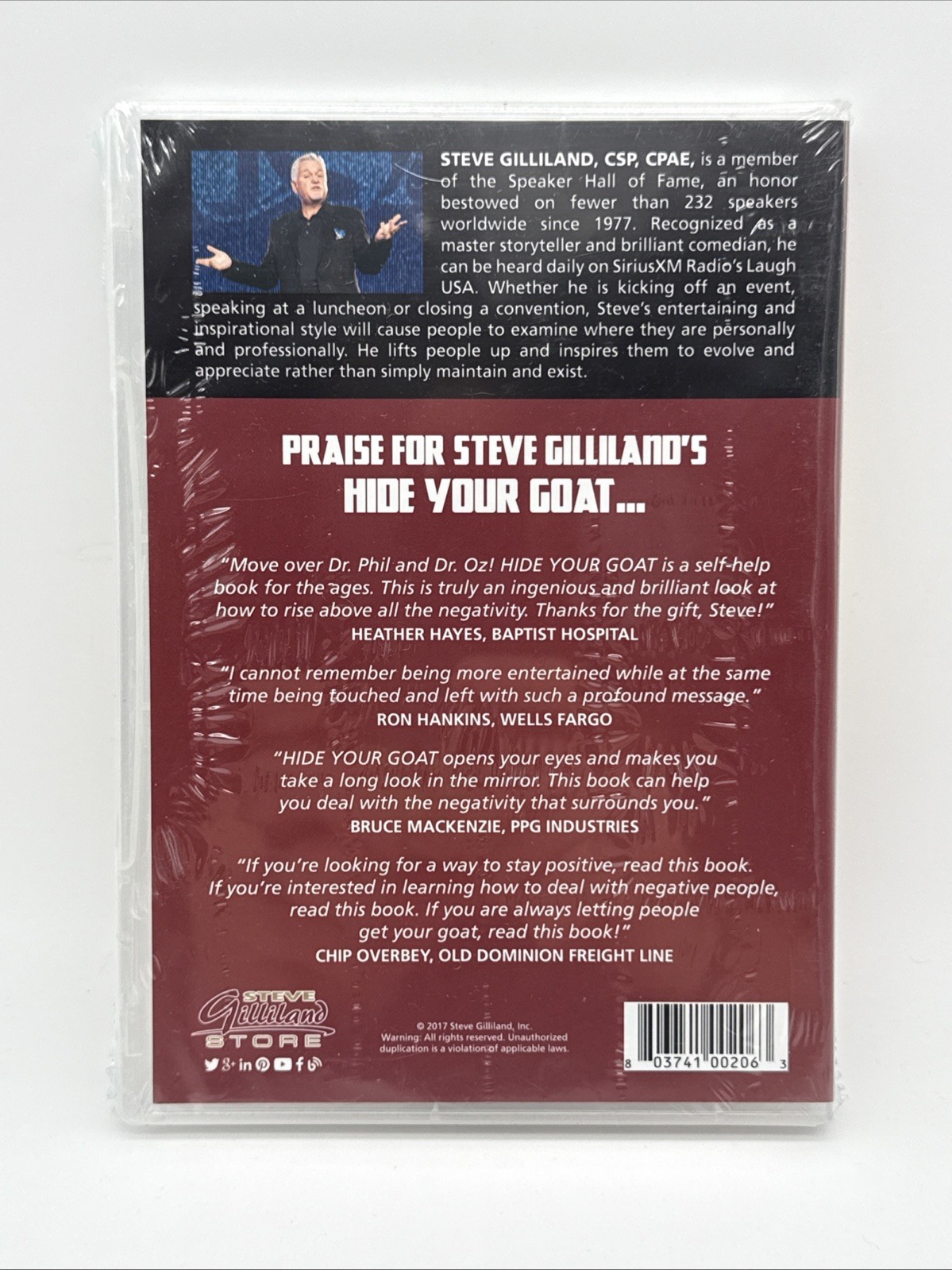 HIDE YOUR GOAT, Stay Positive, Steve Gilliland , 3 CD Audio Book
