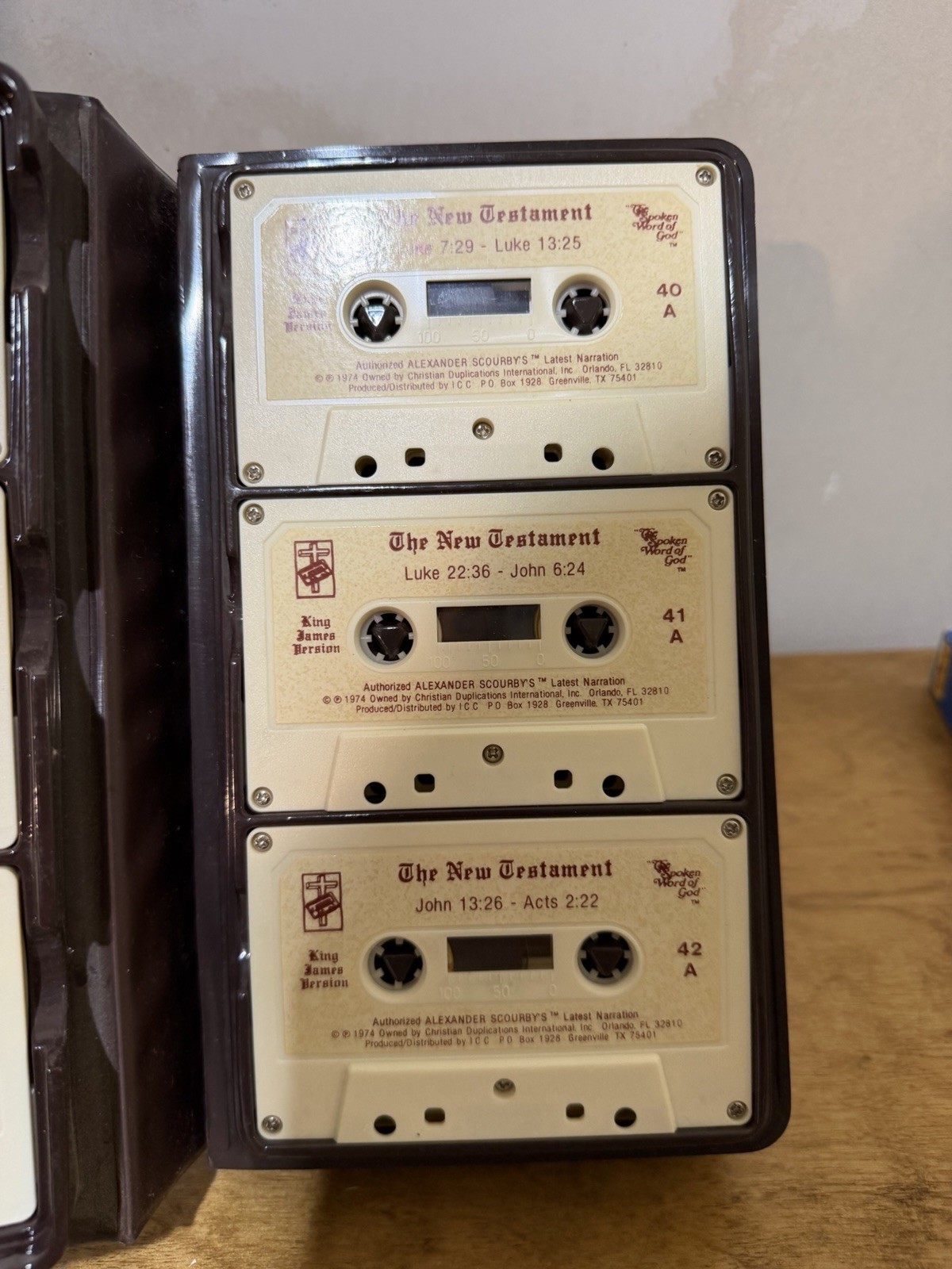 Alexander Scourby New Testament Bible 12 Cassette Set King James Version Gospel