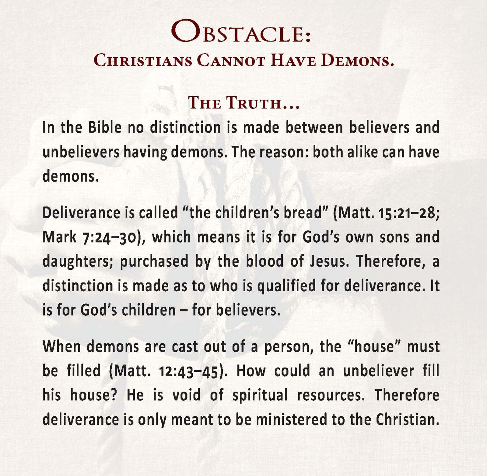 COMPACT DISC: Obstacles to Deliverance (1 CD) — by Frank Hammond