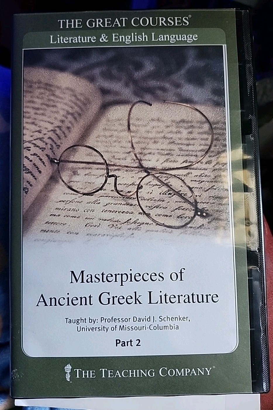 The Great Courses: Masterpieces of Ancient Greek Literature. (6) Cassette Set
