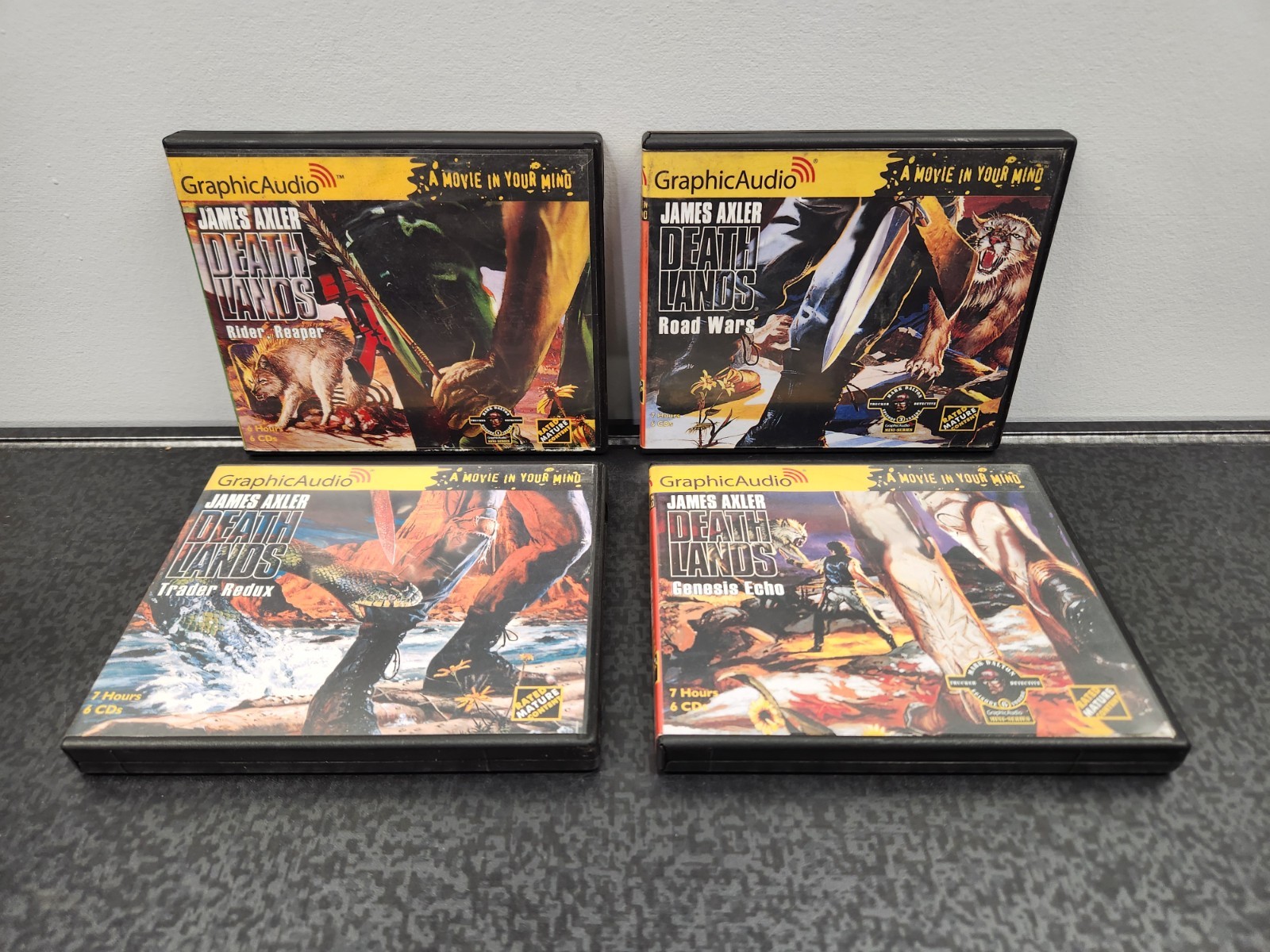Lot of (4) Deathlands #22-25 GraphicAudio CD Audiobooks James Axler Sci-Fi