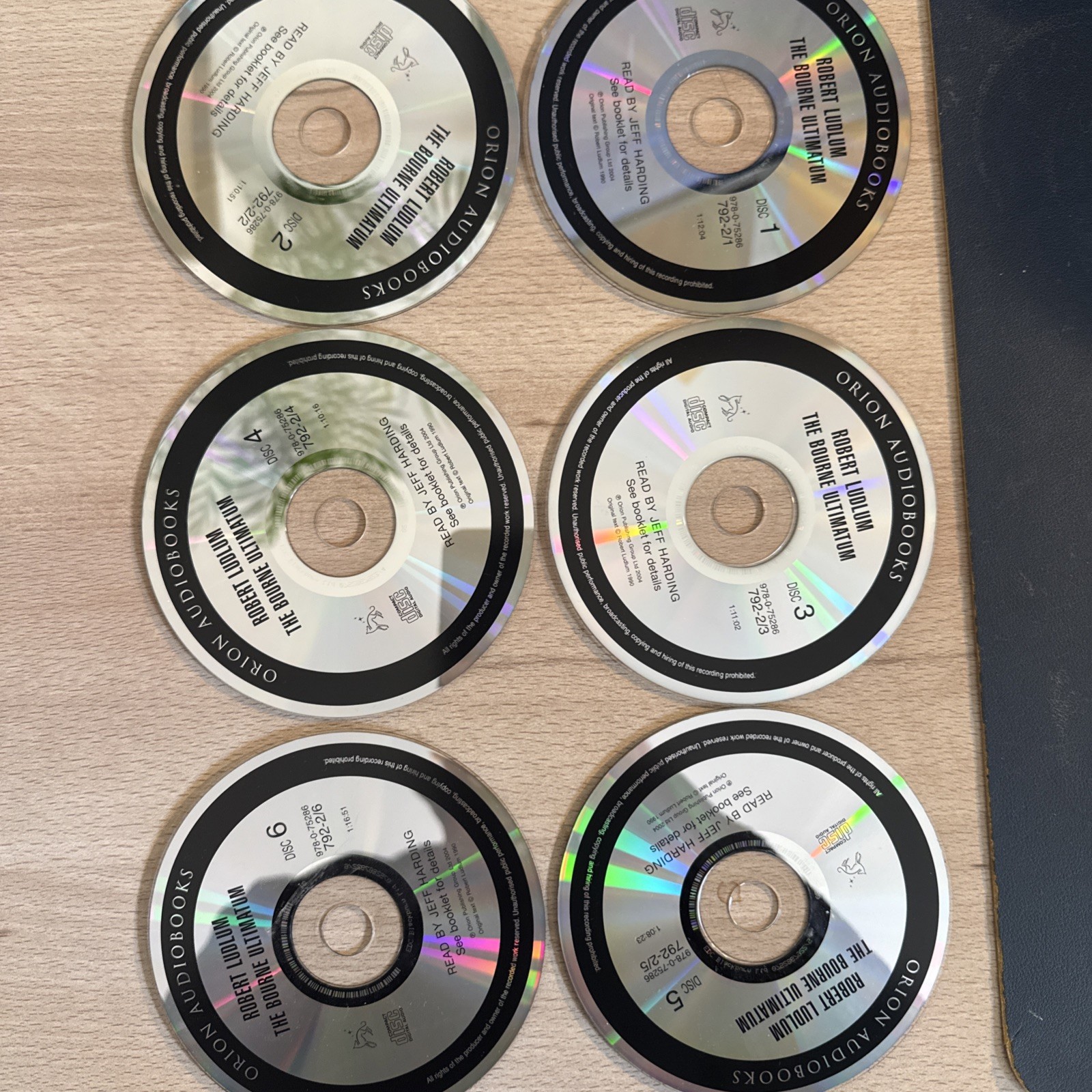 Robert Ludlum The Bourne Ultimatum 6 CD Audio Book Abridged Jeff Harding Orion