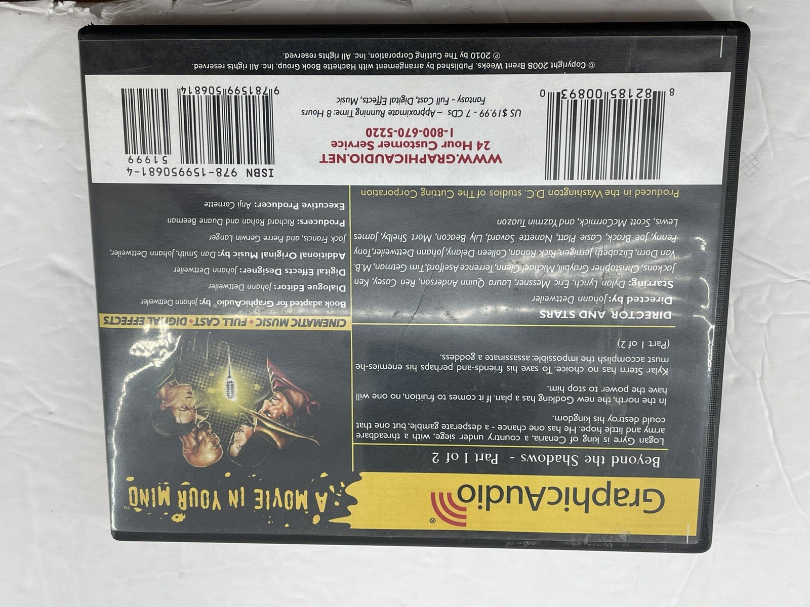 Night Angel Trilogy: Beyond the Shadows 1 of 2 by Brent Weeks (2010, CD)
