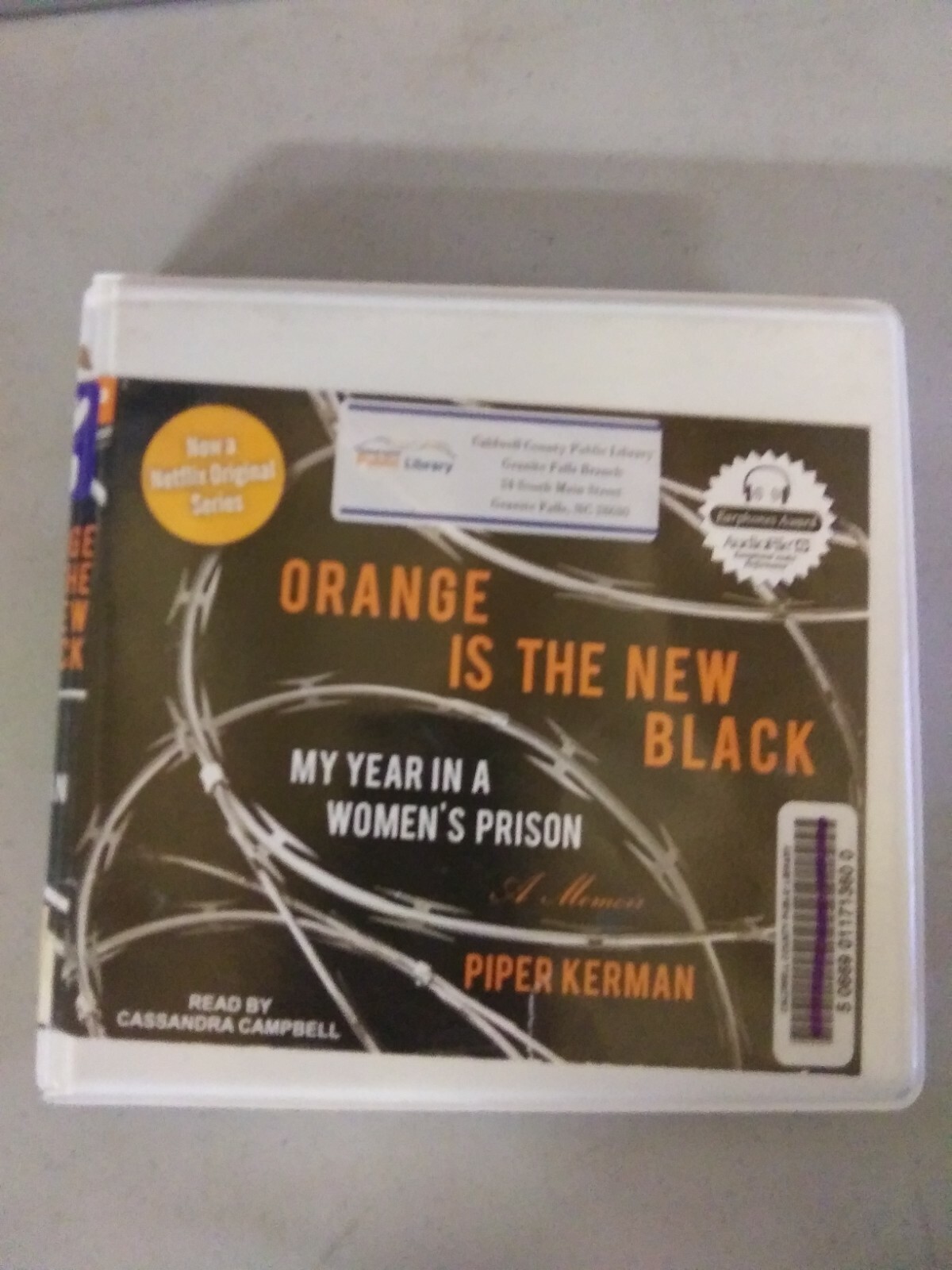 Shelf165 Audiobook~ ORANGE IS THE NEW BLACK, PIPER KERMAN