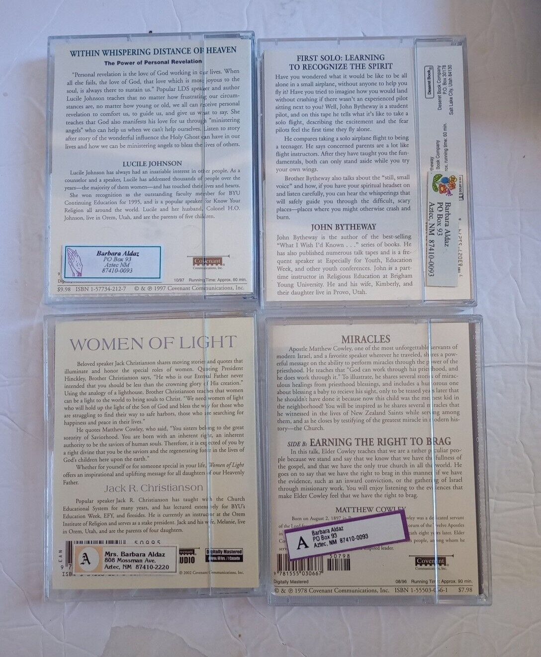 LDS Mormon Books & Talks On Audio Cassette Huge Lot (21) Inspiration Religious