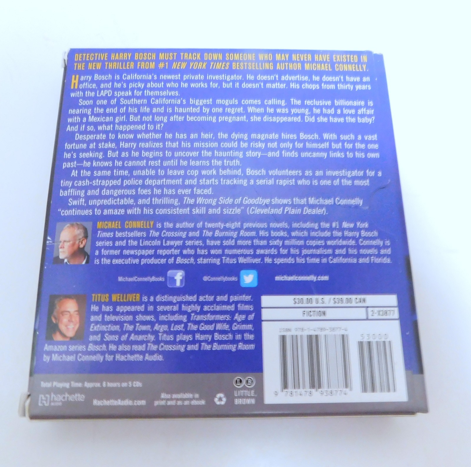 Wrong Side of Goodbye by Michael Connelly (2016, Compact Disc)