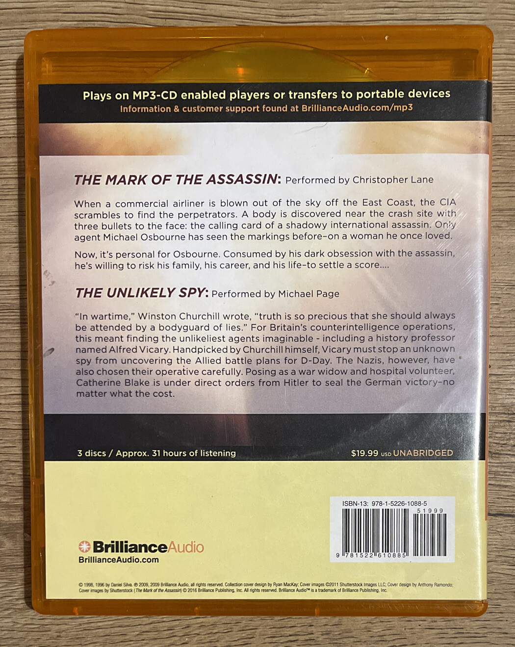 The Mark Of The Assassin/The Unlikely Spy-Daniel Silva MP3 Audiobook Set EB07