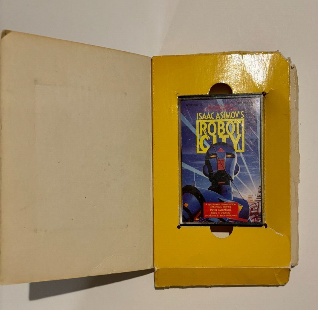 Isaac Asimov Robot City Audio Cassette Book on Tape RARE Caedmon 1988