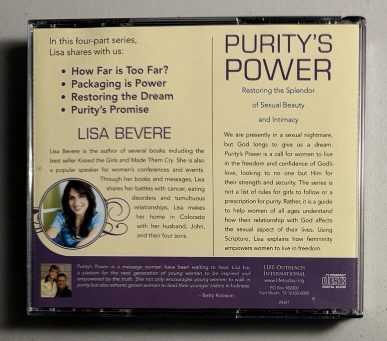 Lisa Bevere — Purity’s Power — 4 CD Set — Christian Educational On Sexuality