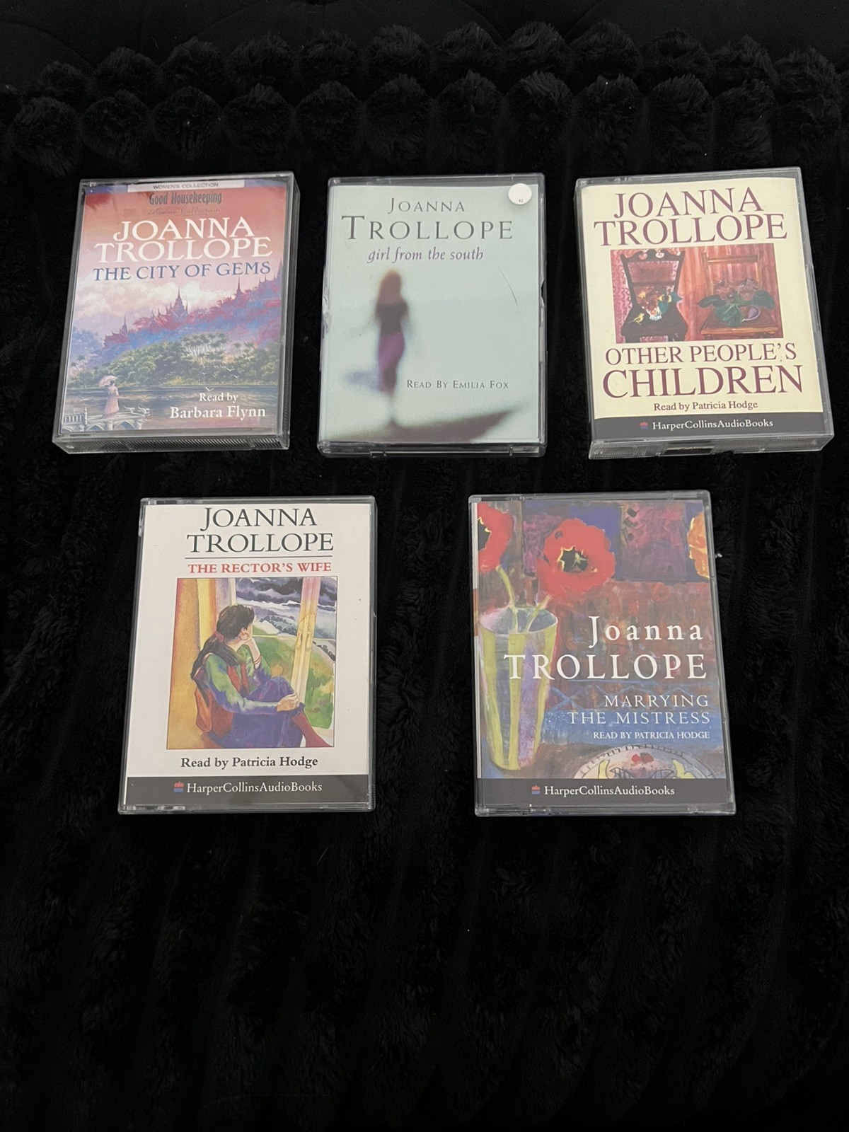 5x Joanne Trollope cassettes harper Collins audio books Read By Patricia Hodge