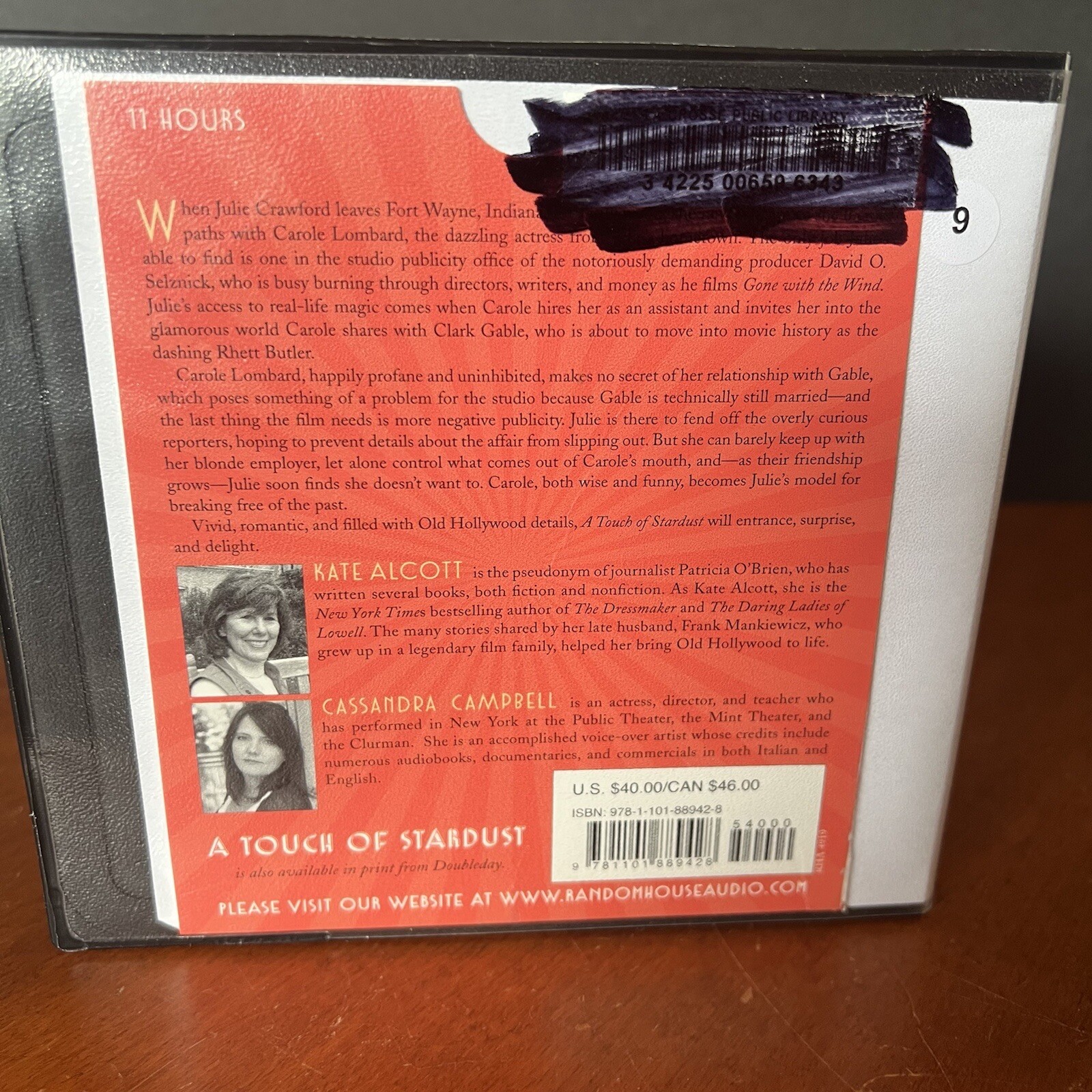Lot: 2 Kate Alcott Audio Book CD Set A Touch of Stardust The Hollywood Daughter