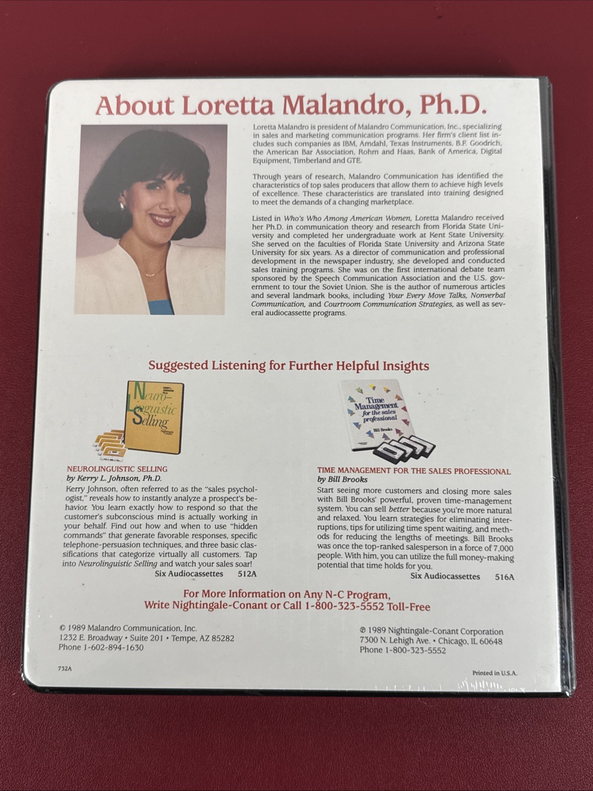 Loretta Malandro PH.D, POWER SELLING, 6 Cassette Course, New Sealed