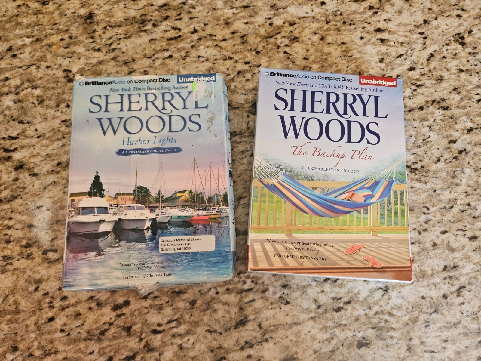 2 Sherryl Woods Audio CD Books: The Backup Plan, Harbor Lights (Unabridged)