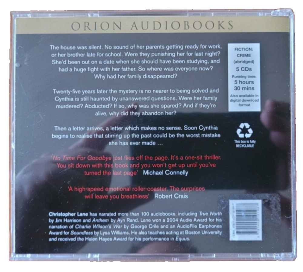 No Time for Goodbye by Linwood Barclay (5x CDs) CD Audio Book 2007.