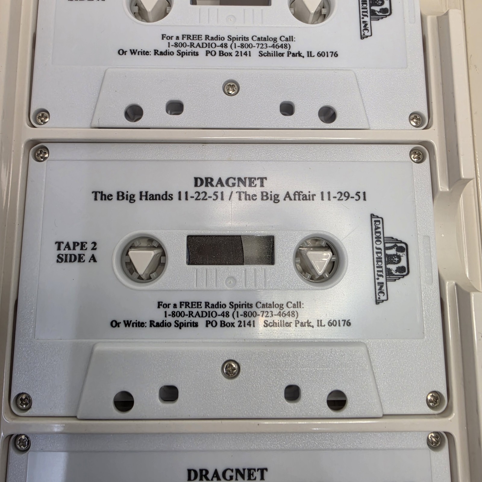 RADIO SPIRITS DRAGNET — SIX (6) AUDIO CASSETTE TAPES — 9 HOURS — JACK WEBB-1996