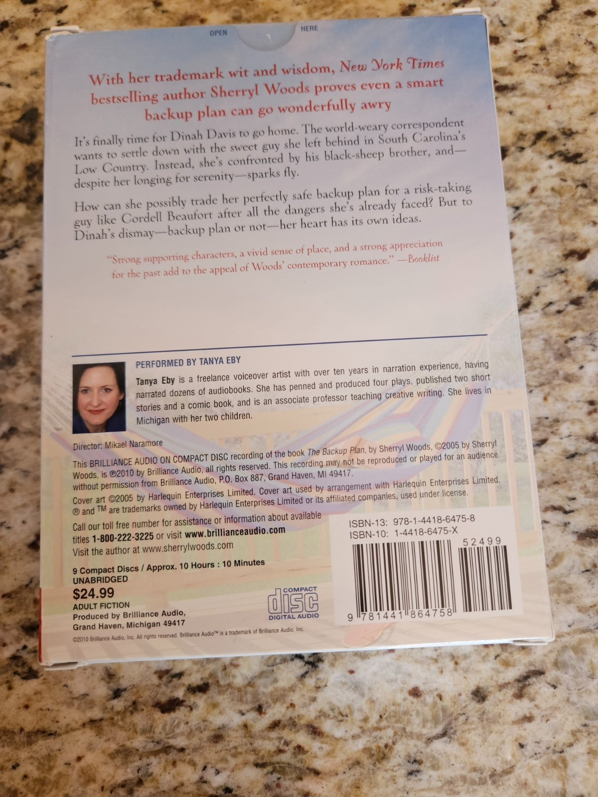 2 Sherryl Woods Audio CD Books: The Backup Plan, Harbor Lights (Unabridged)
