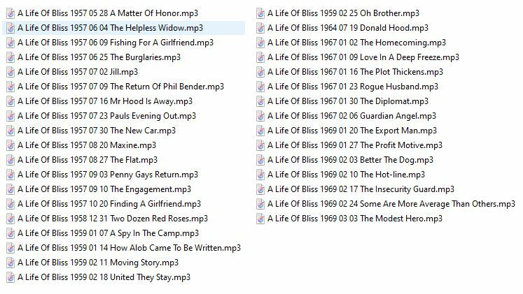 A LIFE OF BLISS 34 BBC Select Radio Shows OTR MP3 On USB Flash Drive
