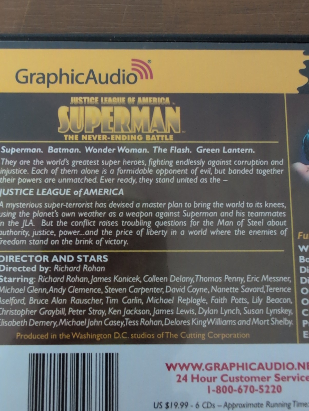 Graphic Audio Justice League of America Superman The Never-Ending Battle 2008