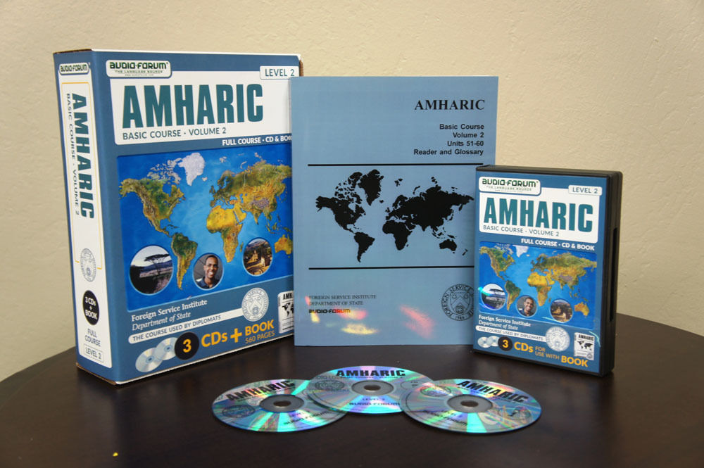 FSI: Basic Amharic 2 (3 CDs/Book) by Foreign Service Institute *NEW IN BOX*