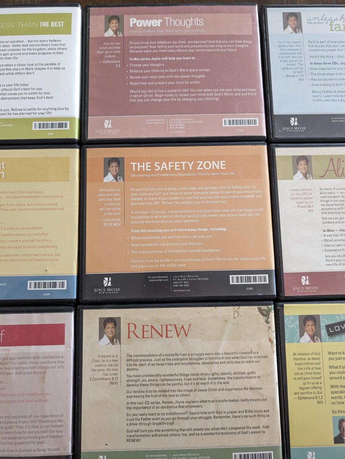 Joyce Meyer CD Lot Of 10 Self Help Teaching Audiobook Ministries Prayer Health