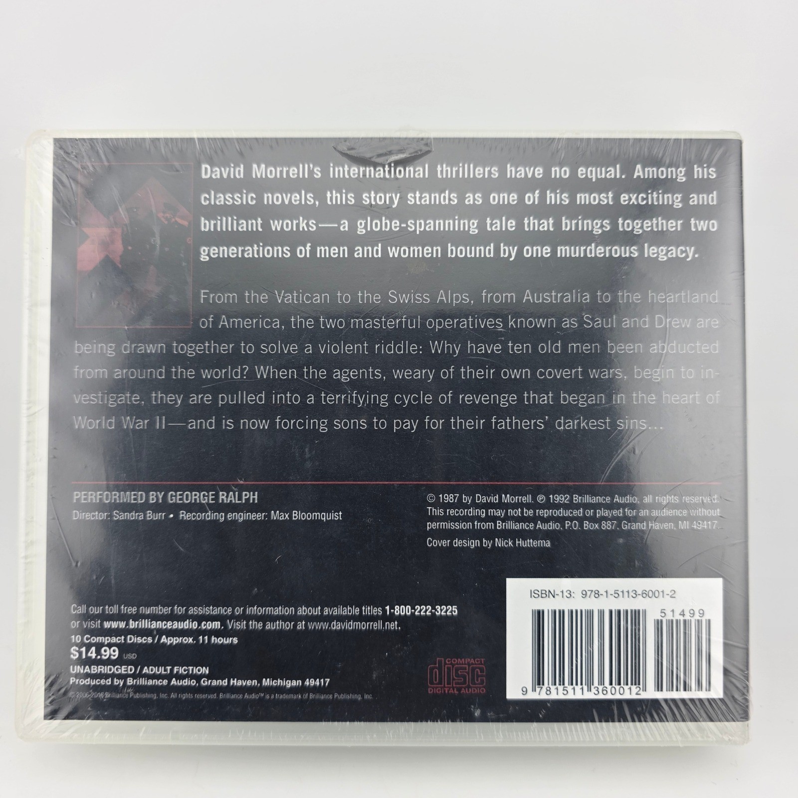 The League of Night and Fog Audiobook David Morrell Unabridged 10 CD Black NEW