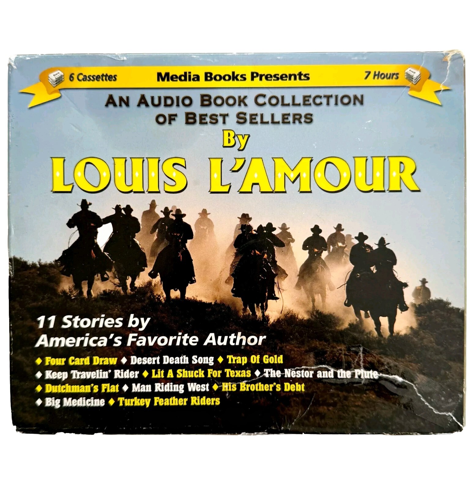 Louis L’Amour Audiobook Cassette Tapes 1989 Vintage Complete Westerns 7 Hrs ELEC