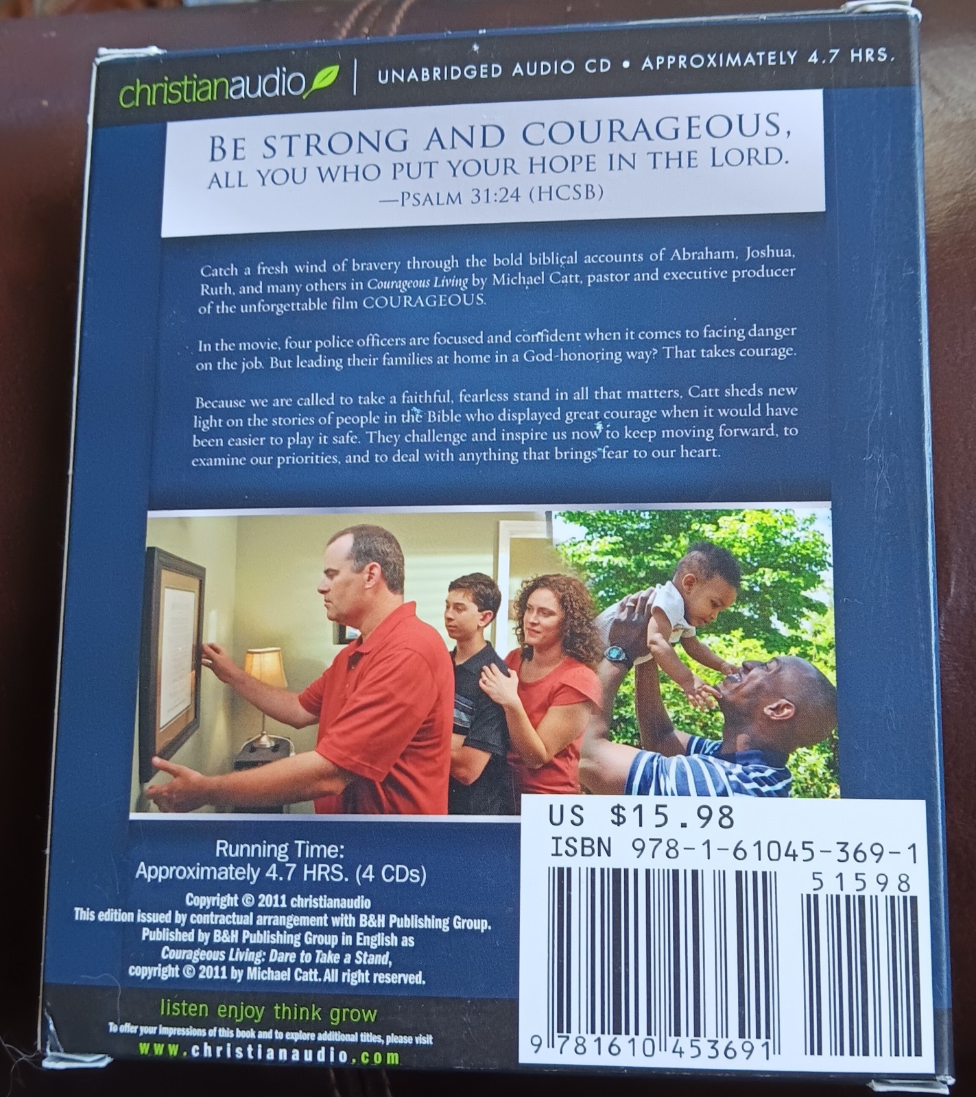 Courageous Living by Michael C. Catt (2011) Unabridged Audio CD Very Good BX 15