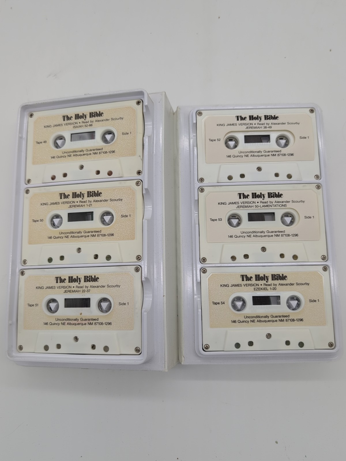 The Holy Bible Old & New Testaments 59 Cassettes KJV Read by Alexander Scourby
