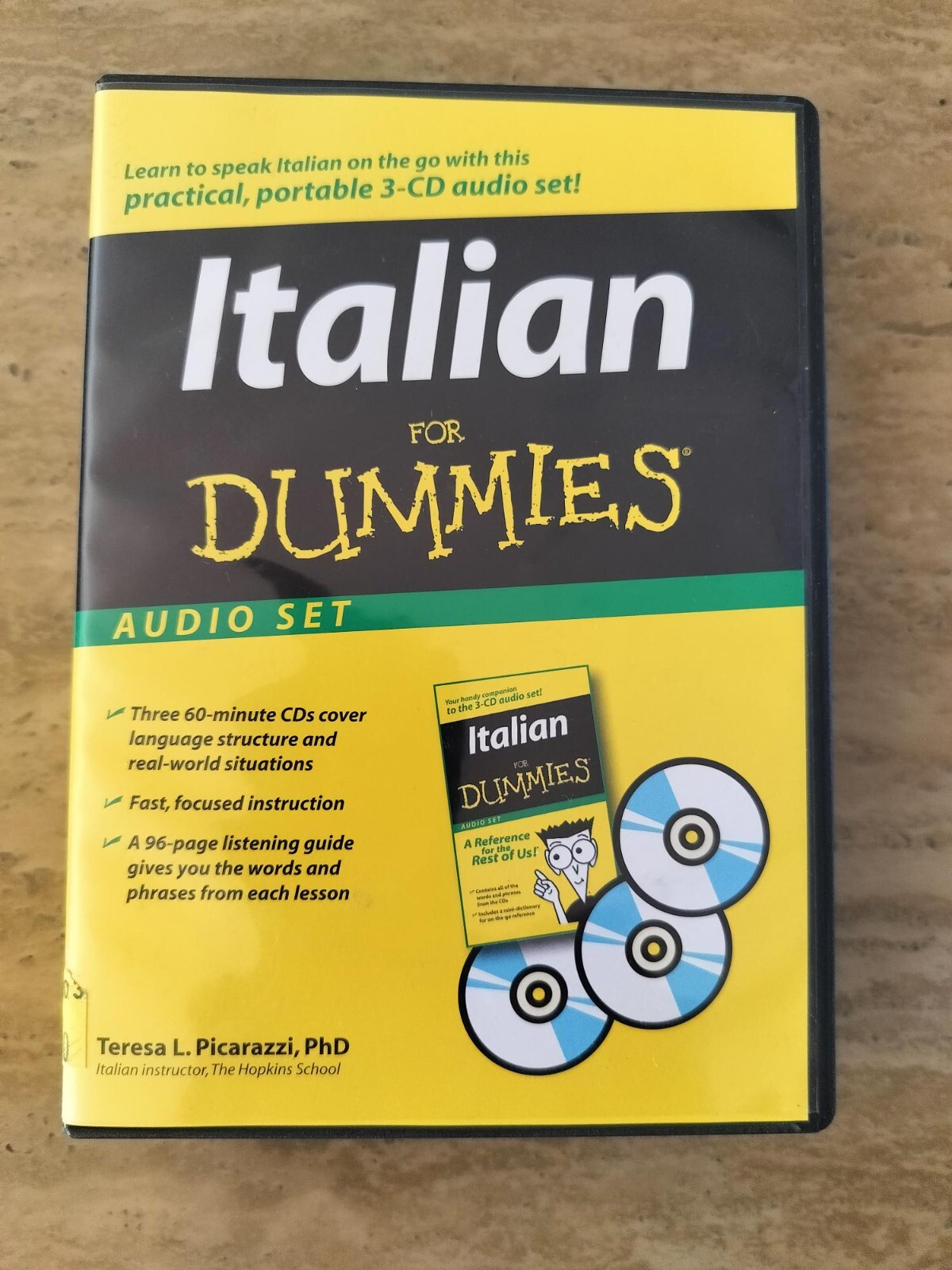 Italian for Dummies Audio Set by Teresa L. Picarazzi (2007, 3-CD, nu guide)