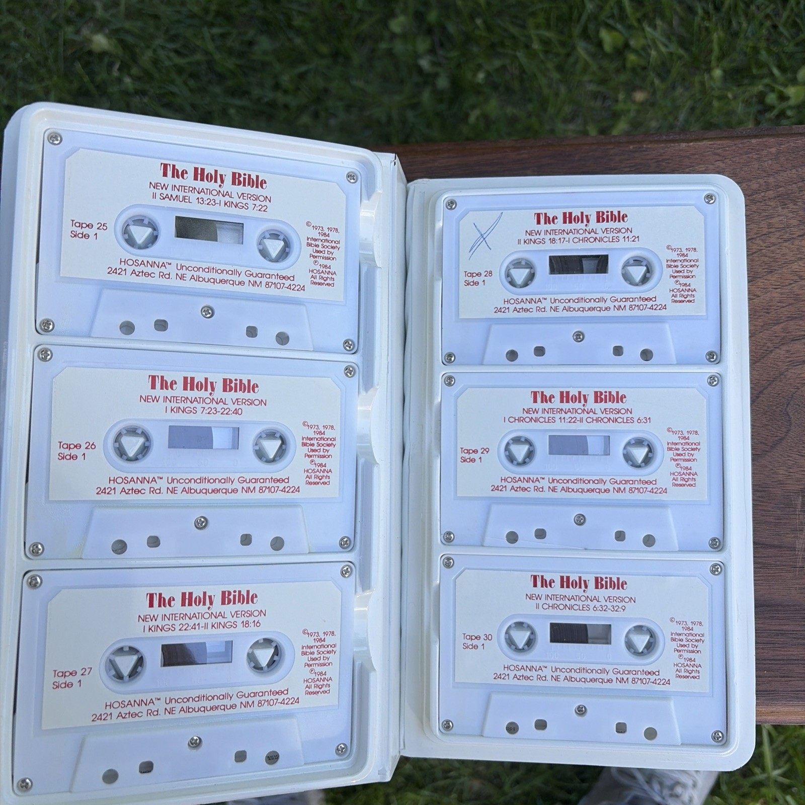 The Bible on Cassette NIV Version Complete Set Old and New Testament in slipcase