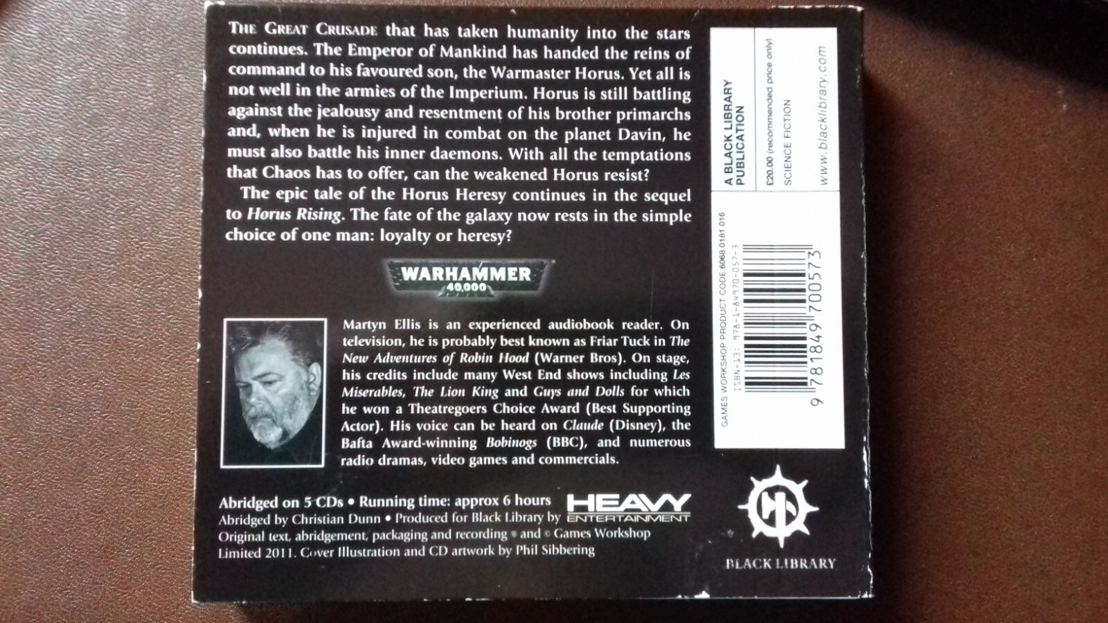 Audiobook CD : Horus Heresy, Black Library : False Gods, Graham McNeill