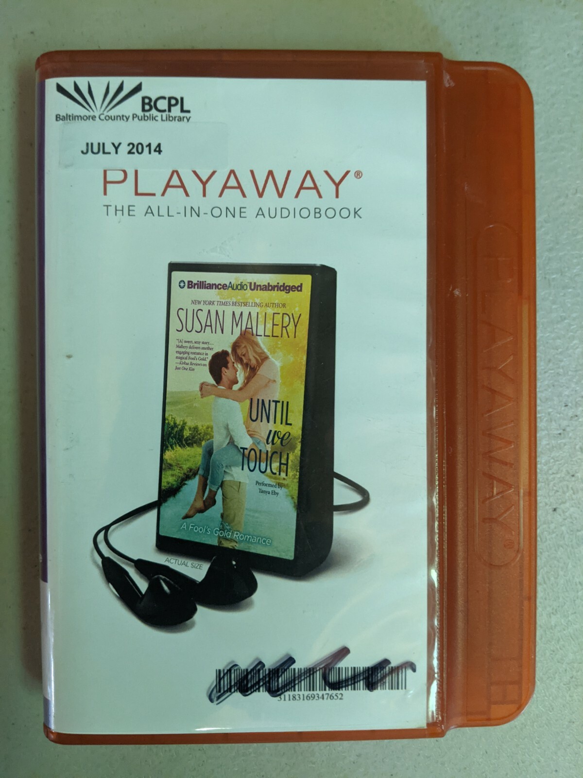 Shelf159 Audiobook PLAYAWAY~ UNTILL WE TOUCH BY SUSAN MALLERY