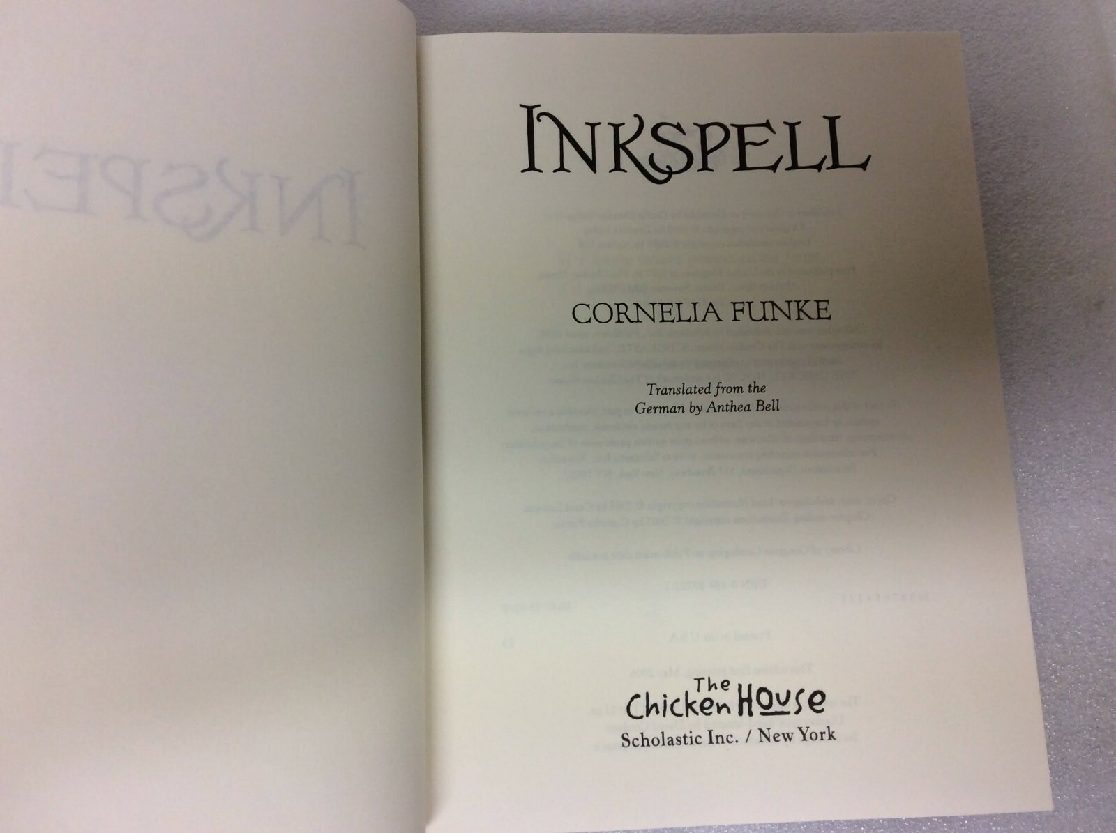 Inkspell — By Cornelia Funke — (2006, First Printing in USA Hardcover) Very Good