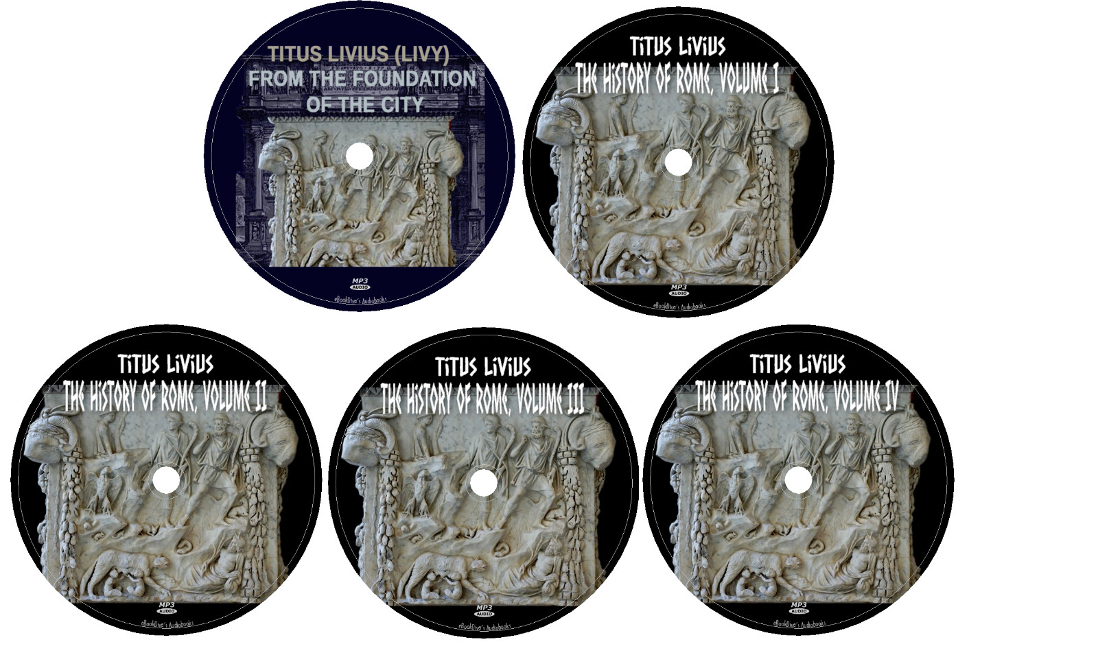 Titus Livius (Livy) 5 Audiobooks The History of Rome in 5 MP3 Audio CDs