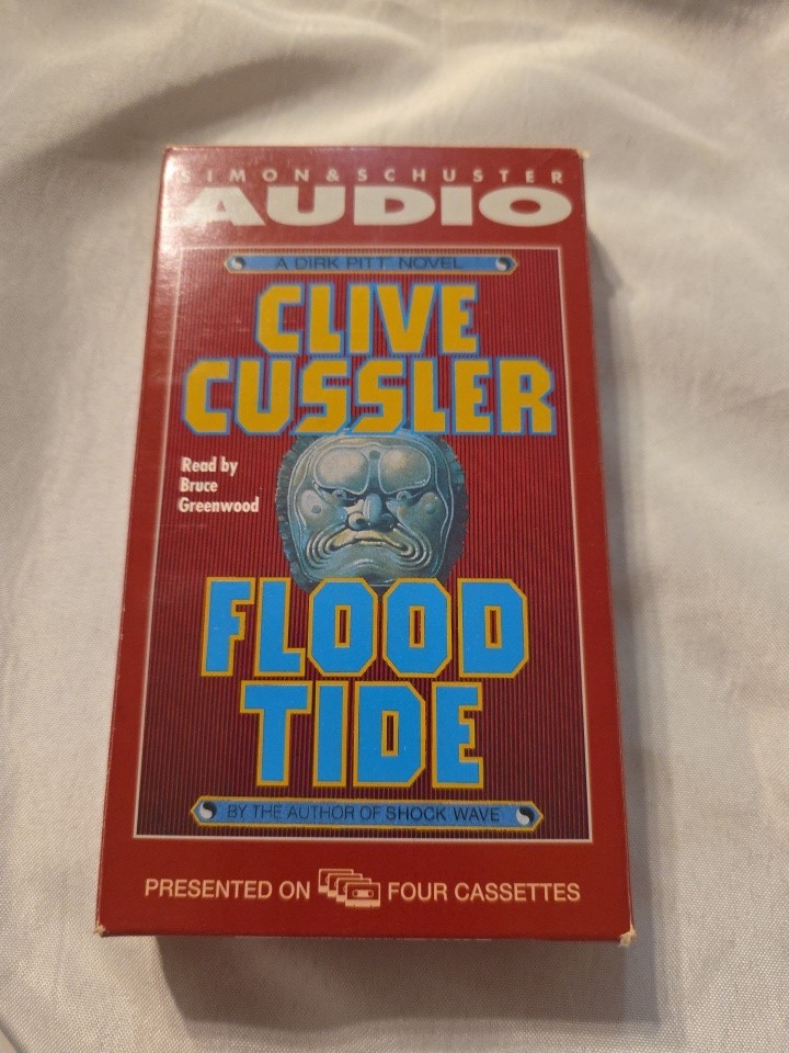 (Audiobook) Flood Tide by Clive Cussler — 4 cassettes — read by Bruce Greenwood
