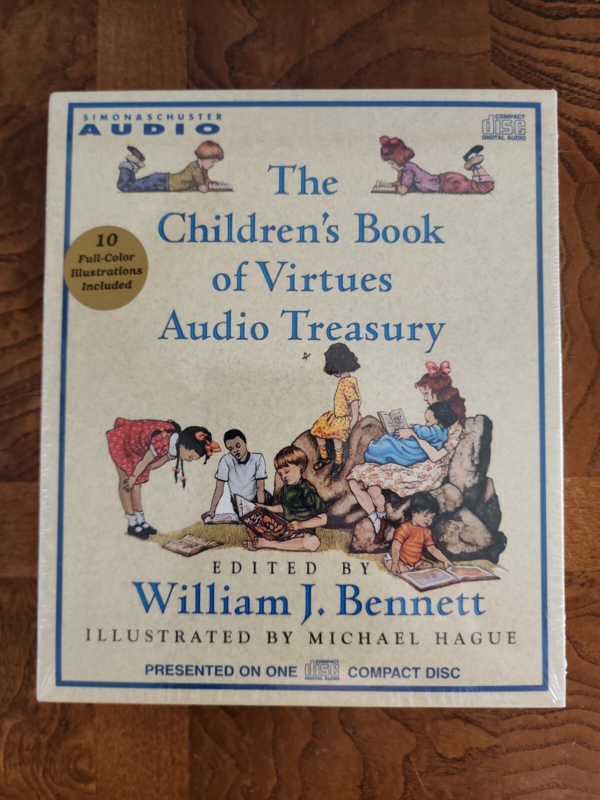 The Children’s Book Of Virtues Audio Treasury CD William Bennett Priority NIP