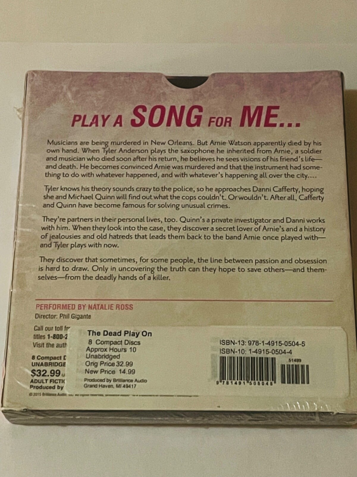 HEATHER GRAHAM The Dead Play On — BRAND NEW & FACTORY SEALED Audiobook CD