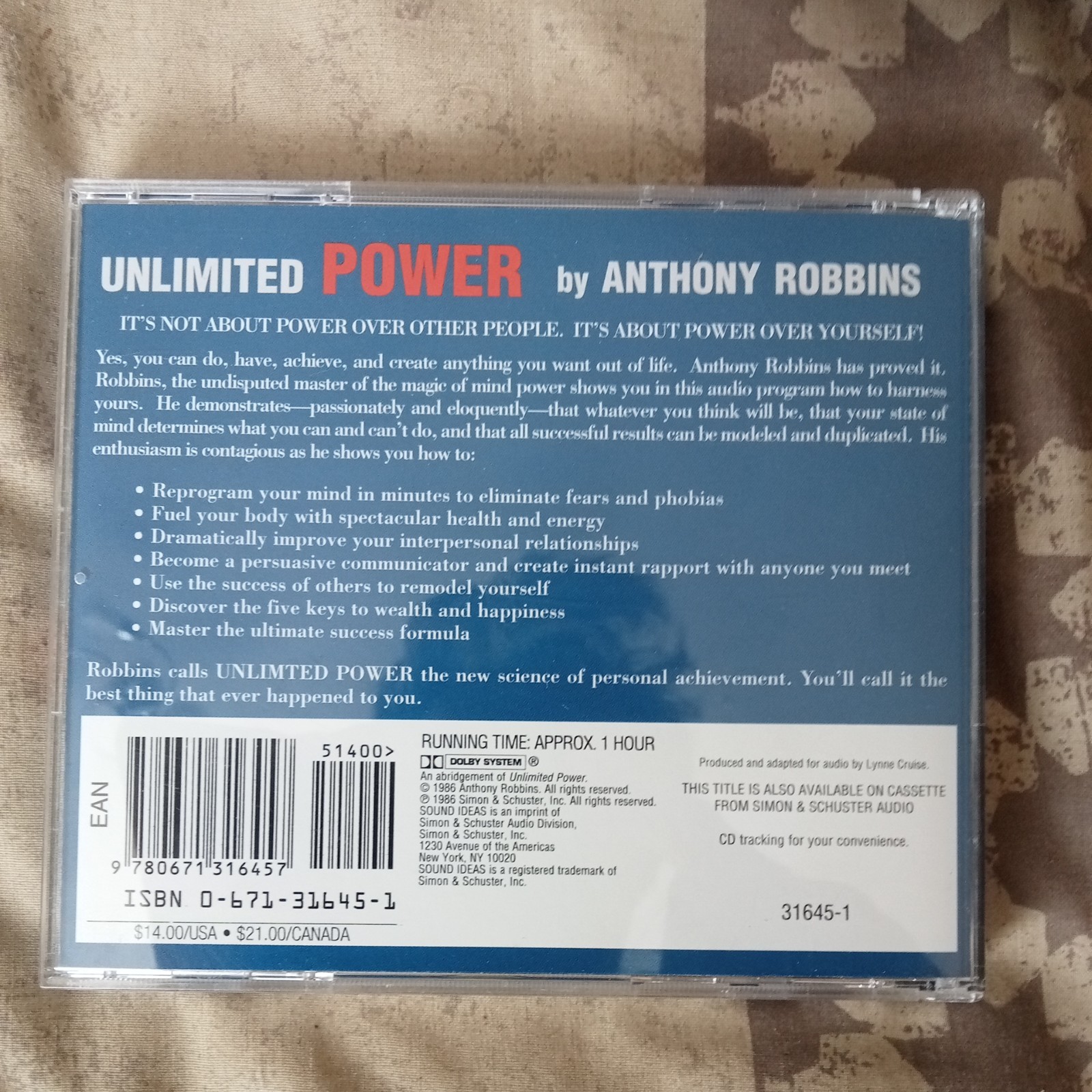 Unlimited Power by Tony Robbins (2000, Compact Disc)