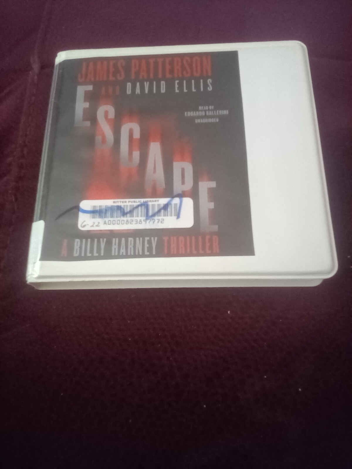 Escape by David Ellis and James Patterson (2022, Compact Disc) Ex library. VG