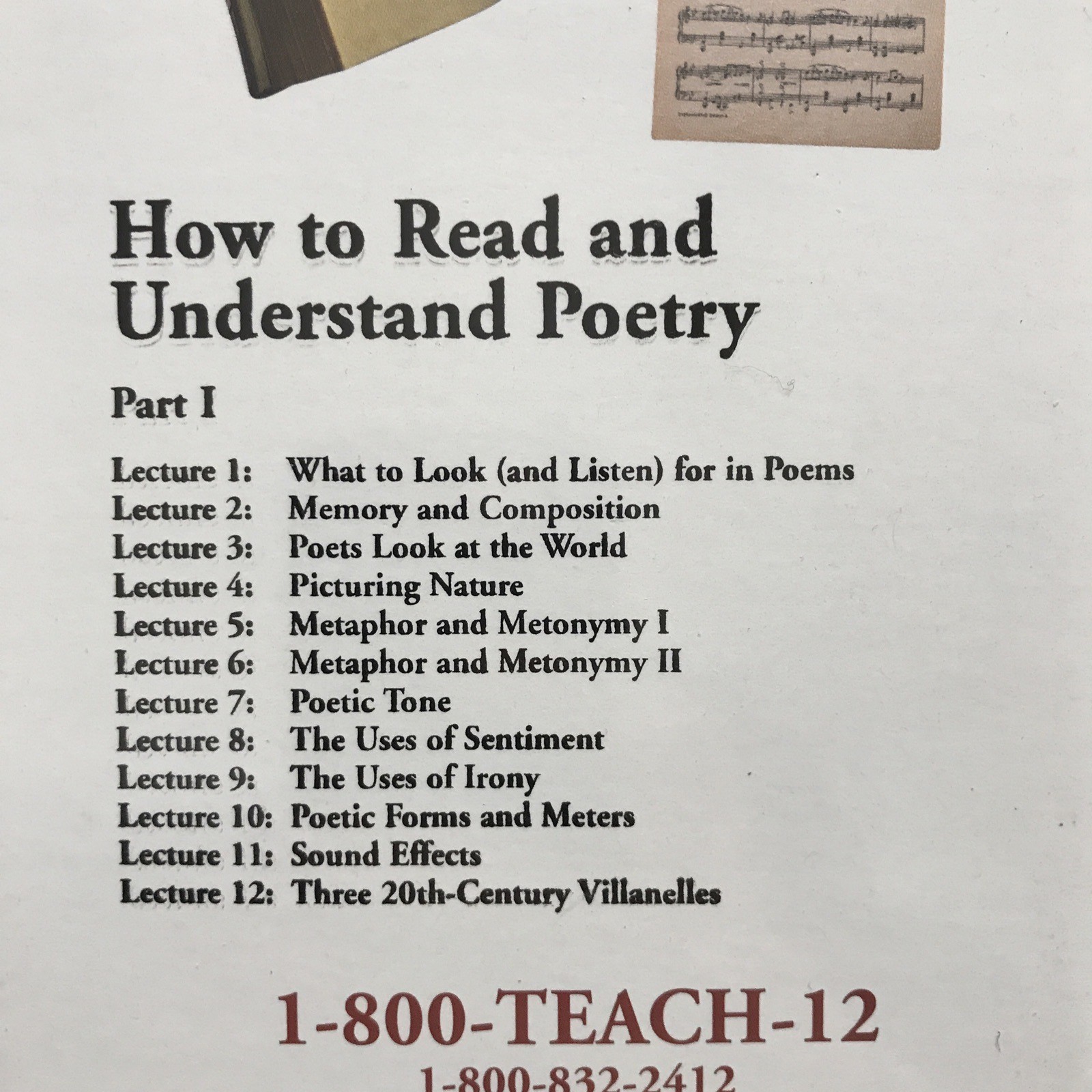 How to Read and Understand Poetry Willard Spiegelman Great Courses Cassette Tape