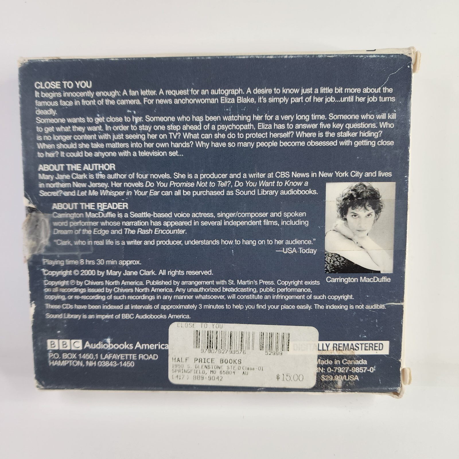 Close to You by Mary Jane Clark Audio Book on 8 CDs