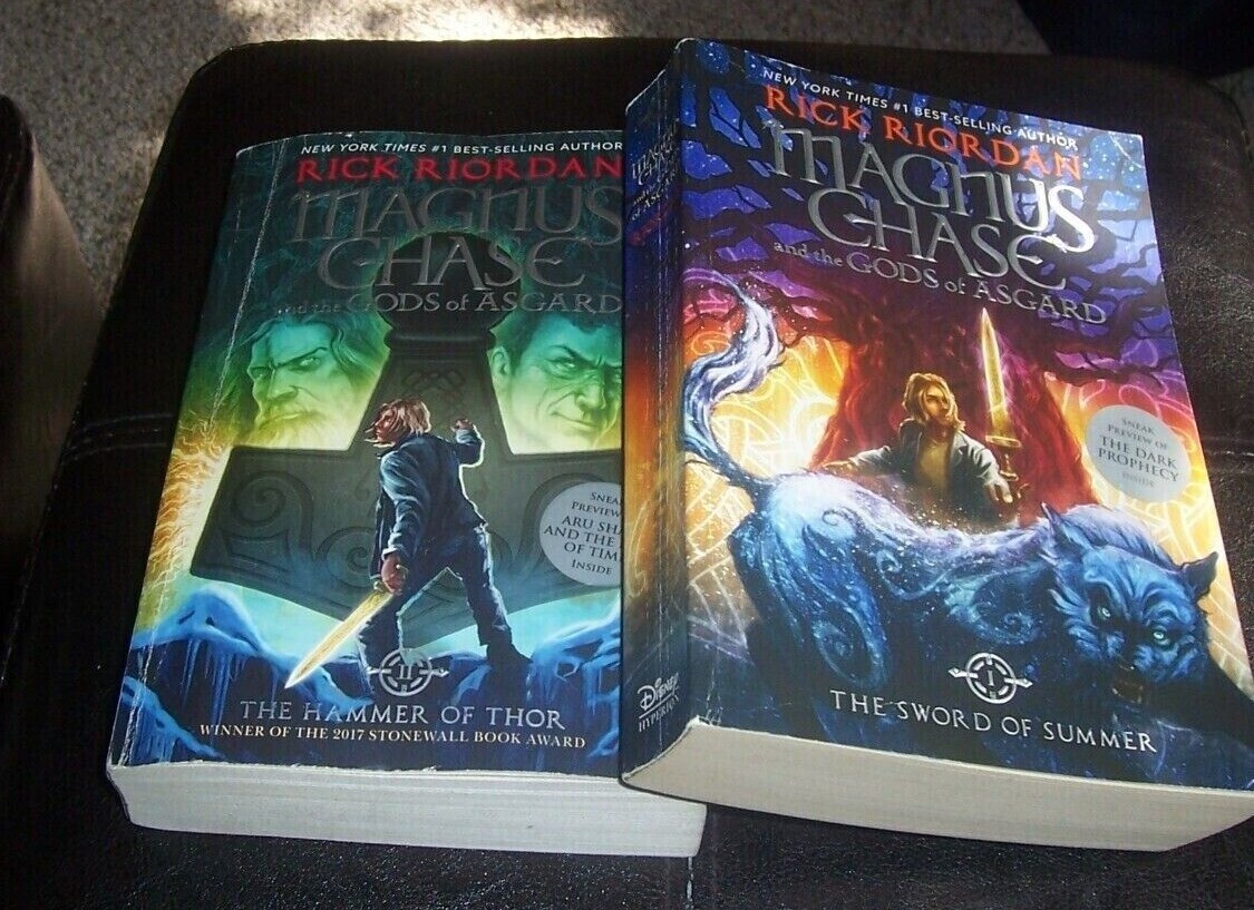Lot 2 Magnus Chase and the Gods of Asgard Books 9781423163374; 9781423163381