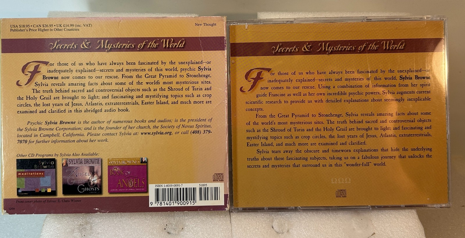 Secrets & Mysteries Of The World — Sylvia Browne (2 CD Audiobook) & Slip, Tested