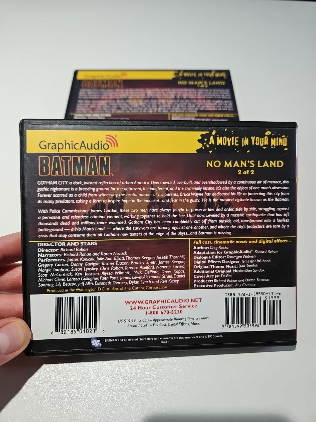 Graphic Audio Batman No Man’s Land 1 + 2 Set 10x Disc Movie In Your Mind CD Book