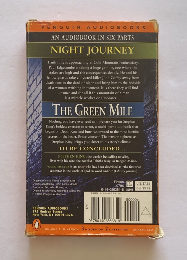 The Green Mile Part 5 Night Journey by Stephen King (1996, Cassette Audiobook)