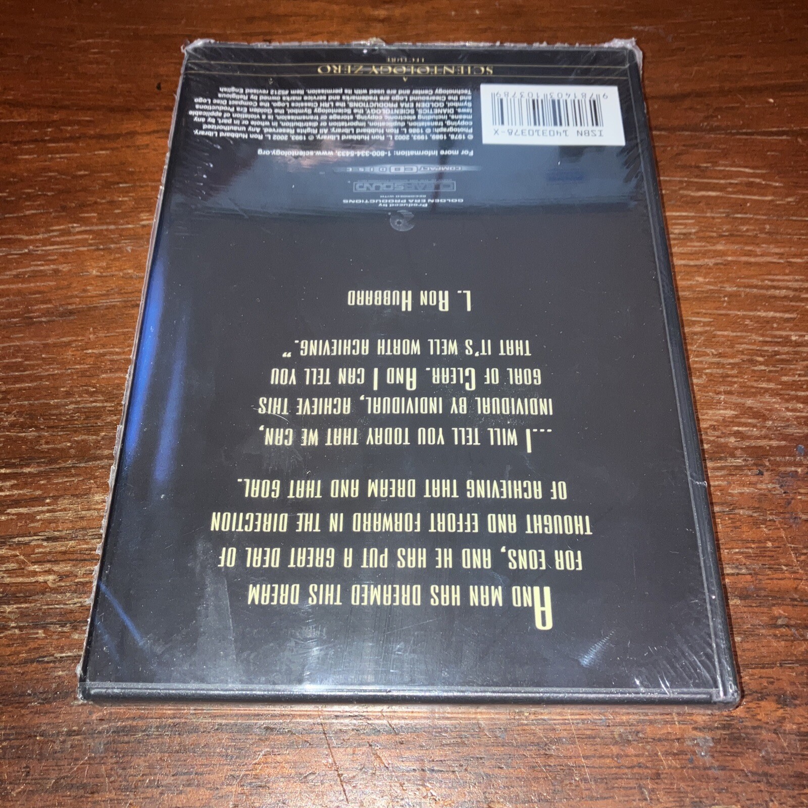 The Story of Dianetics & Scientology by L. Ron Hubbard CD — NEW — Torn Plastic