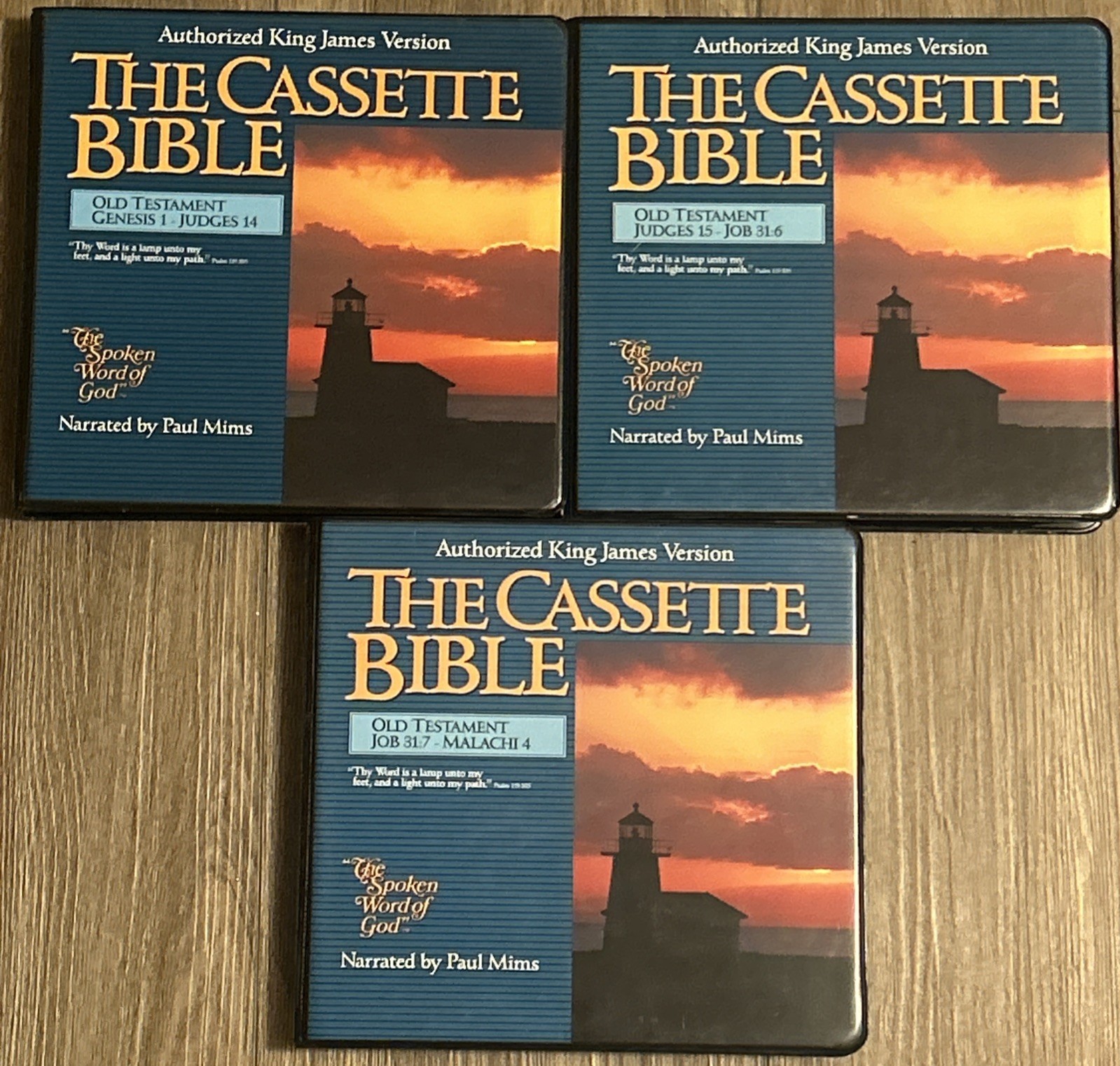 The CassetteBible Old Testament KJV Narrated by Paul Mims Vol 1-3 36 Cassettes