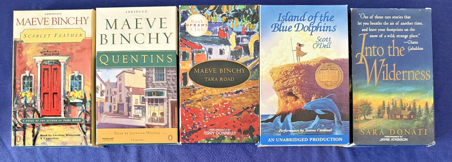 (lot of 5) Audio Book Cassette Tape Maeve Binchy (x3) Sara Donati, Scott O’Dell