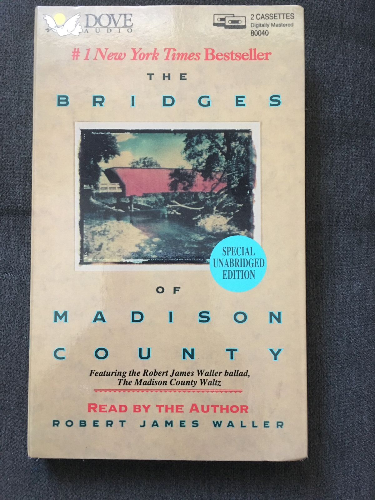 THE BRIDGES OF MADISON COUNTY BY ROBERT JAMES WALLER AUDIOBOOK ON CASSETTE
